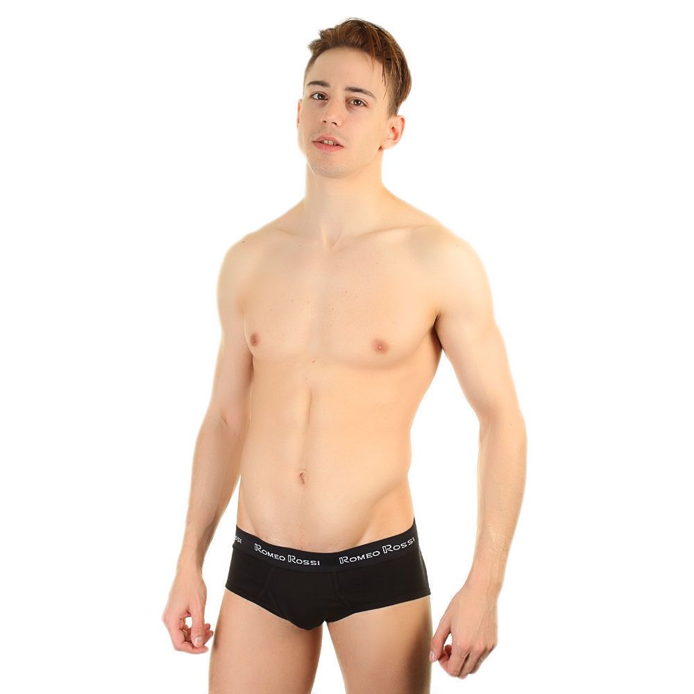 Набор из 5 черных трусов-брифов с брендированной резинкой 3