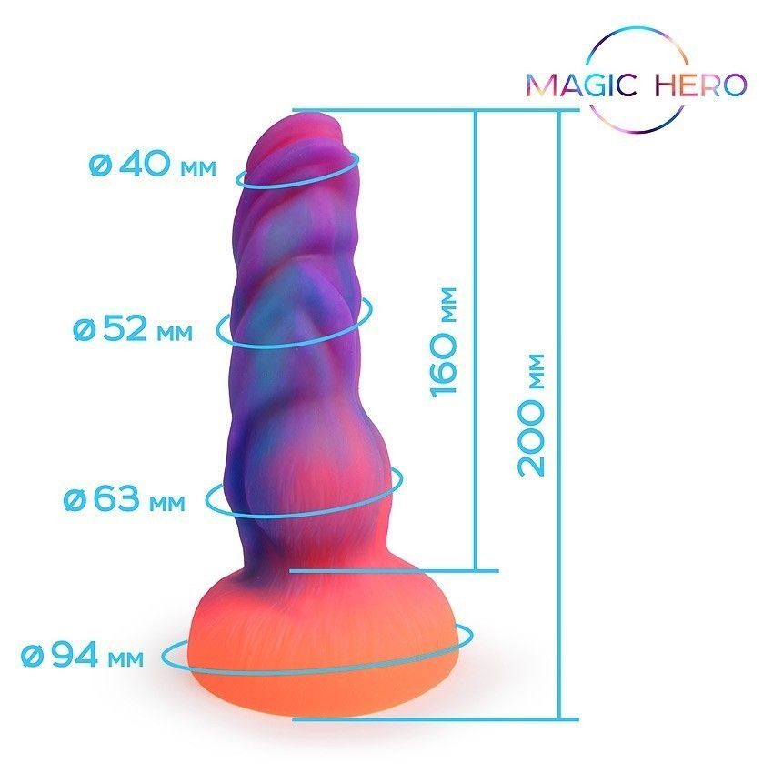 Светящийся в темноте фантаийный стимулятор - 20 см. 4