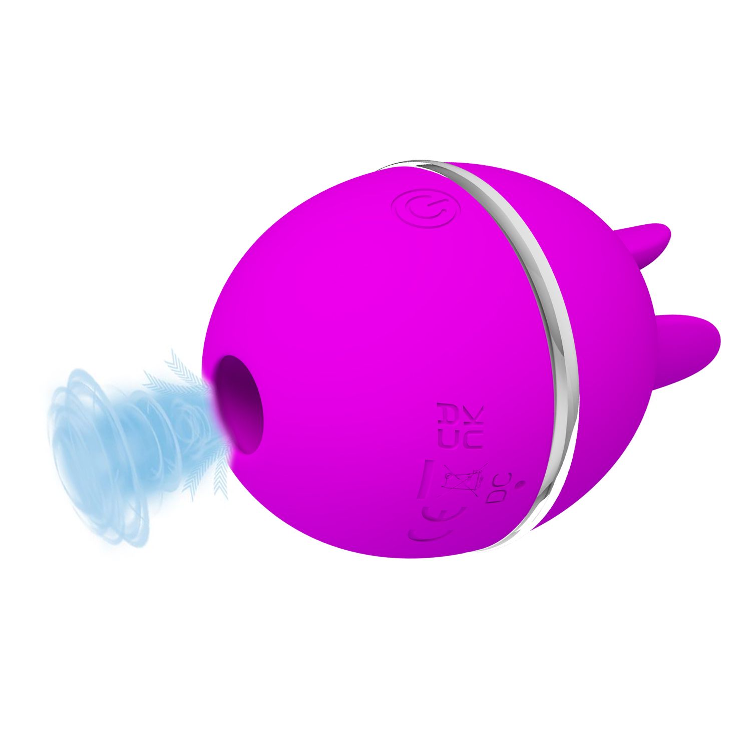 Лиловый двусторонний вибростимулятор клитора Gemini Ball 6