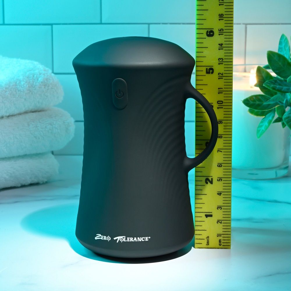 Черный вибромастурбатор с гироскопом Gyro Stroke 7