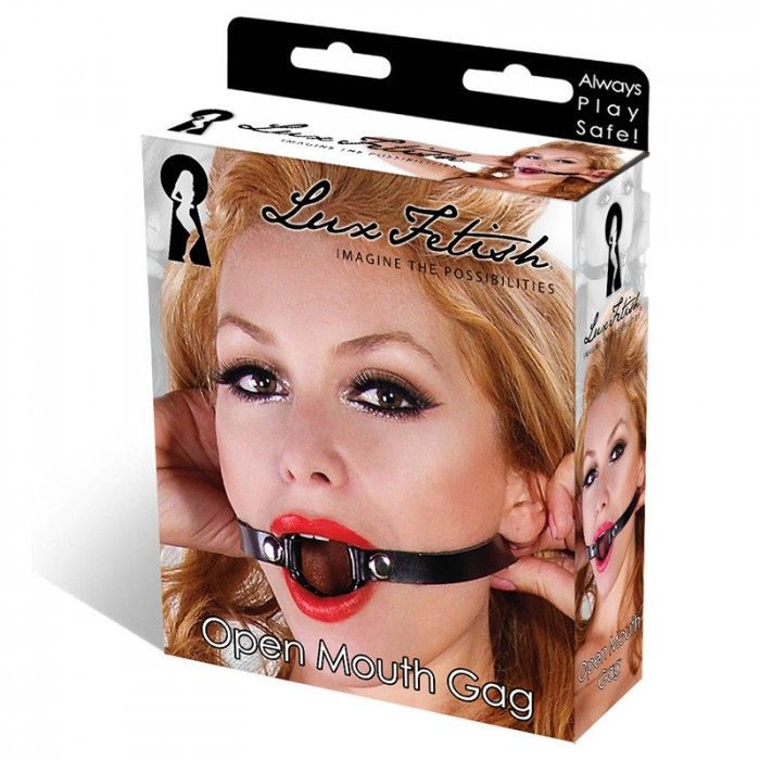 Чёрный кляп с кольцом 3