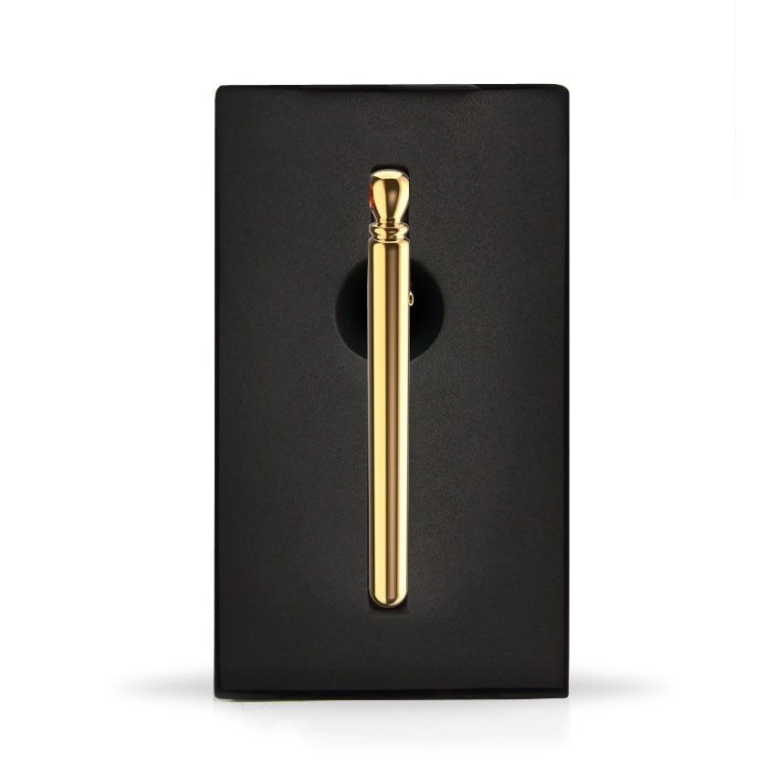 Золотистая подвеска-вибратор Genie Flirting Pen 3