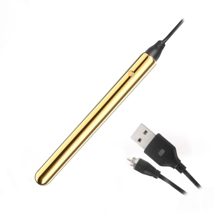 Золотистая подвеска-вибратор Genie Flirting Pen 5