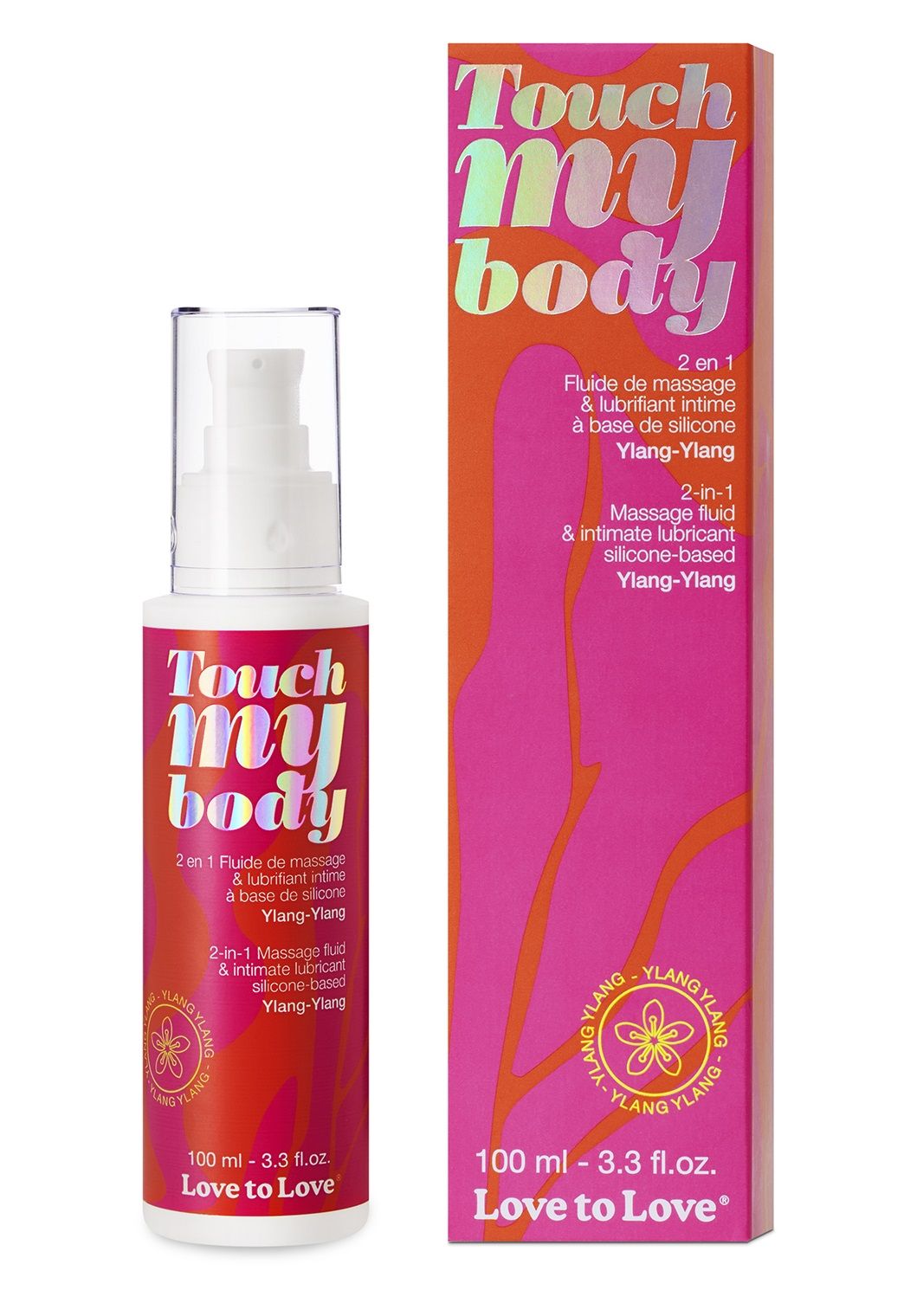 Силиконовый лубрикант 2-в-1 Touch My Body с ароматом иланг-иланга - 100 мл. 1