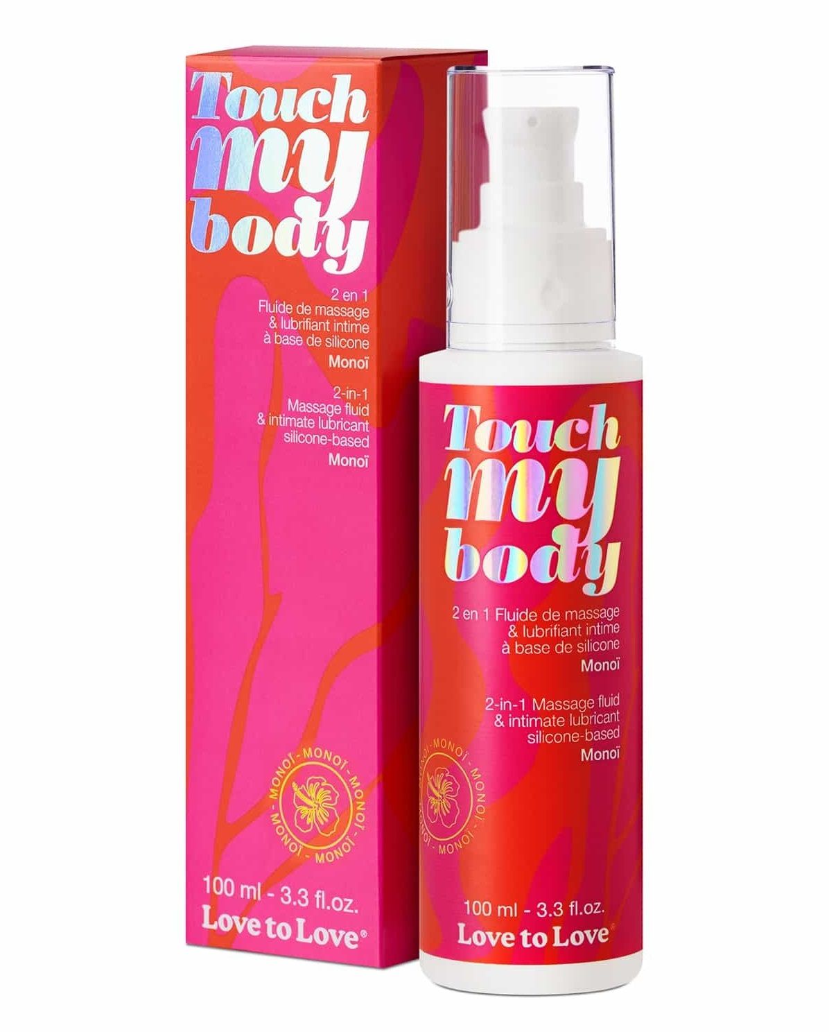 Силиконовый лубрикант 2-в-1 Touch My Body с ароматом моной - 100 мл. 1