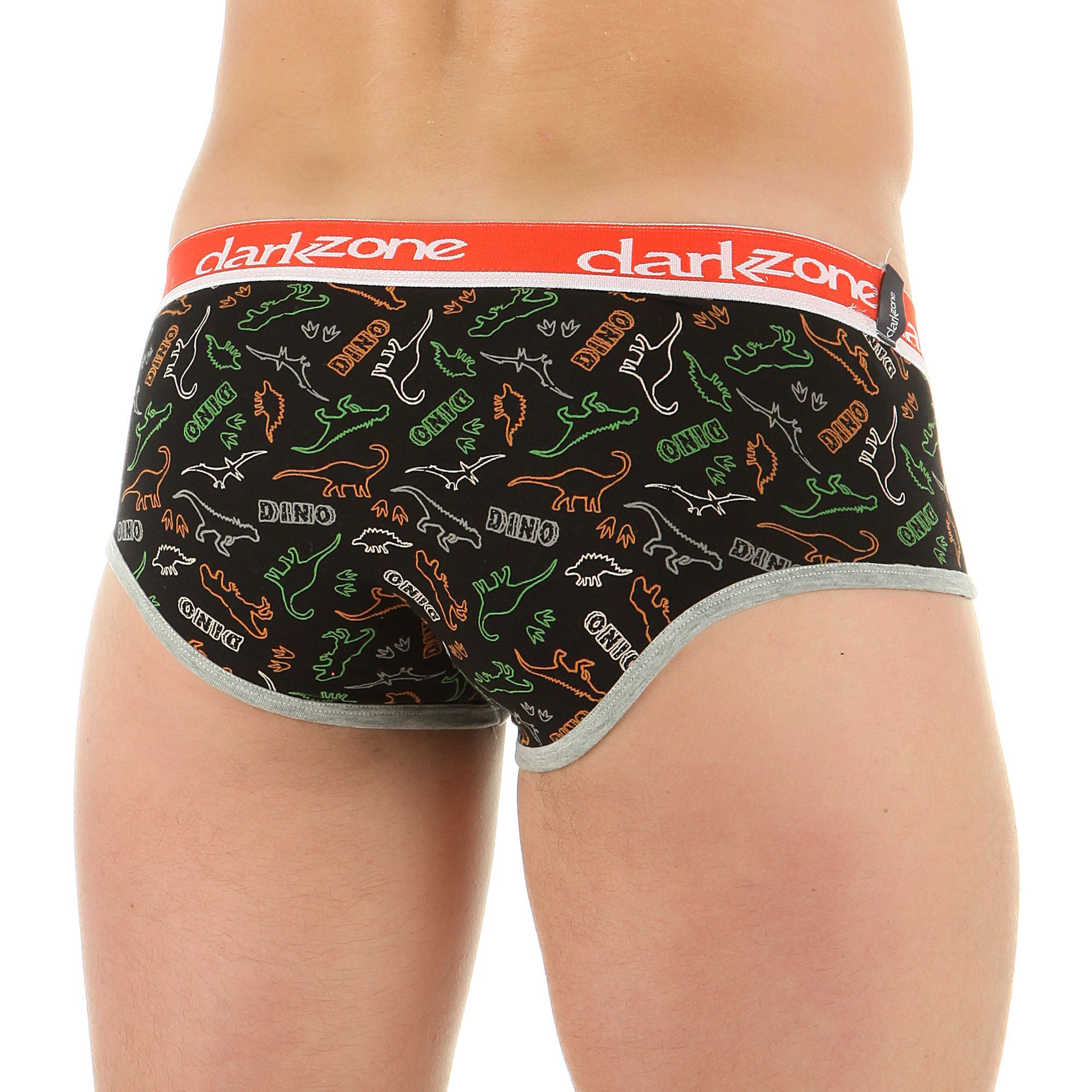 Черные трусы-брифы с принтом в виде динозавров 2