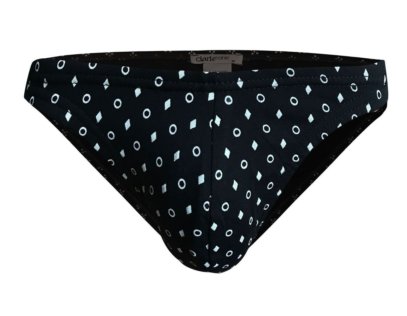 Черные мужские слипы с контрастным принтом 1