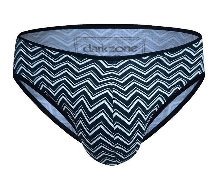 Темно-синие трусы-слипы с зигзагообразным принтом 1