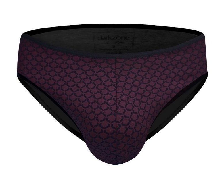 Бордовые трусы-слипы с принтом 1