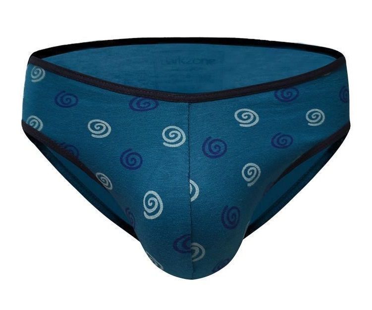 Голубые трусы-слипы с принтом в виде завитков 1