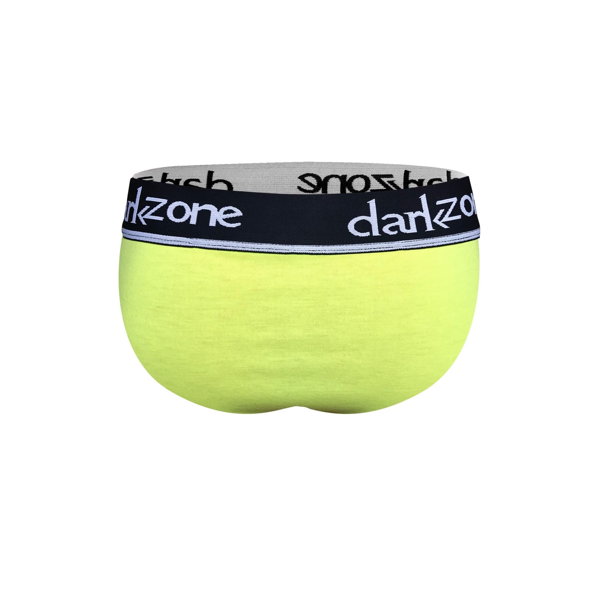 Желтые хлопковые слипы с брендированной резинкой 2