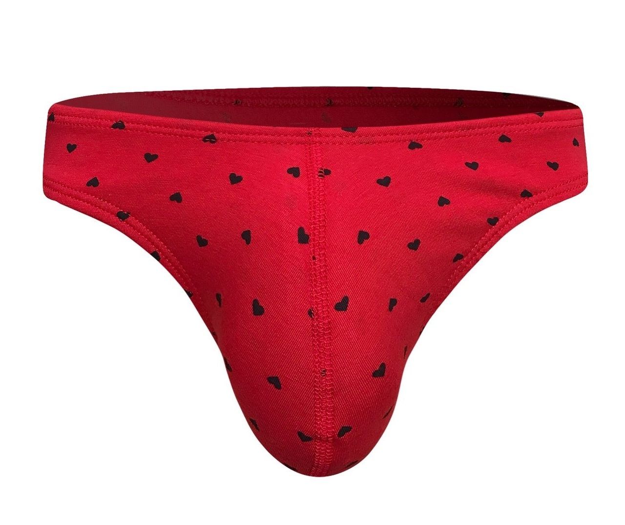 Красные трусы-слипы с принтом в виде сердечек 1