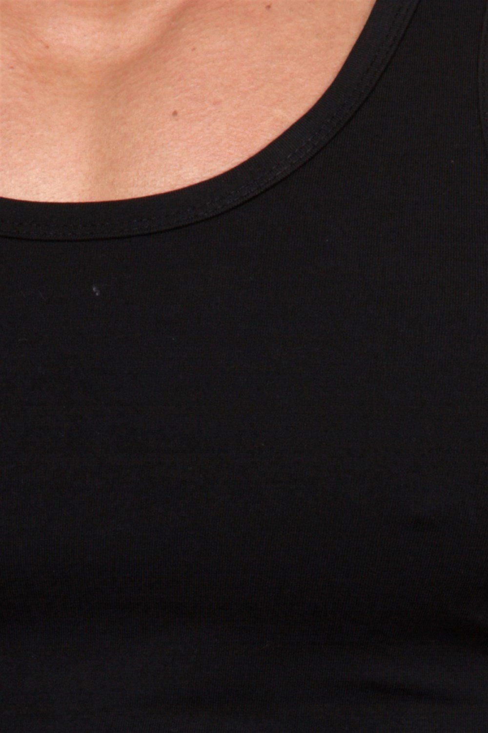 Черная хлопковая майка-борцовка 3