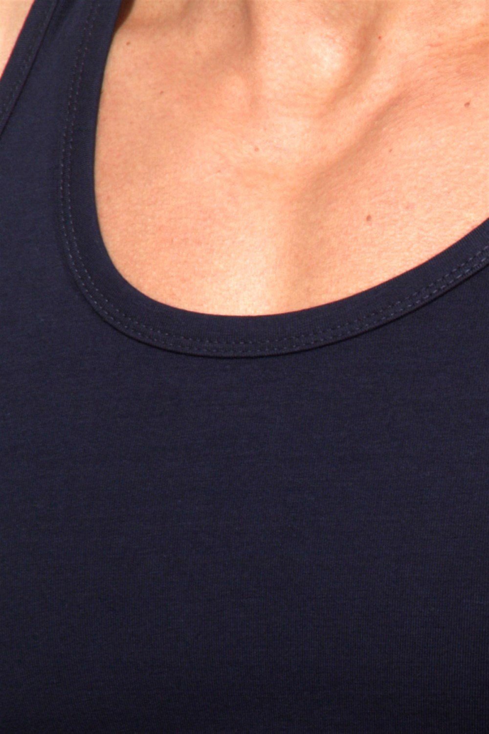 Темно-синяя хлопковая майка-борцовка 3