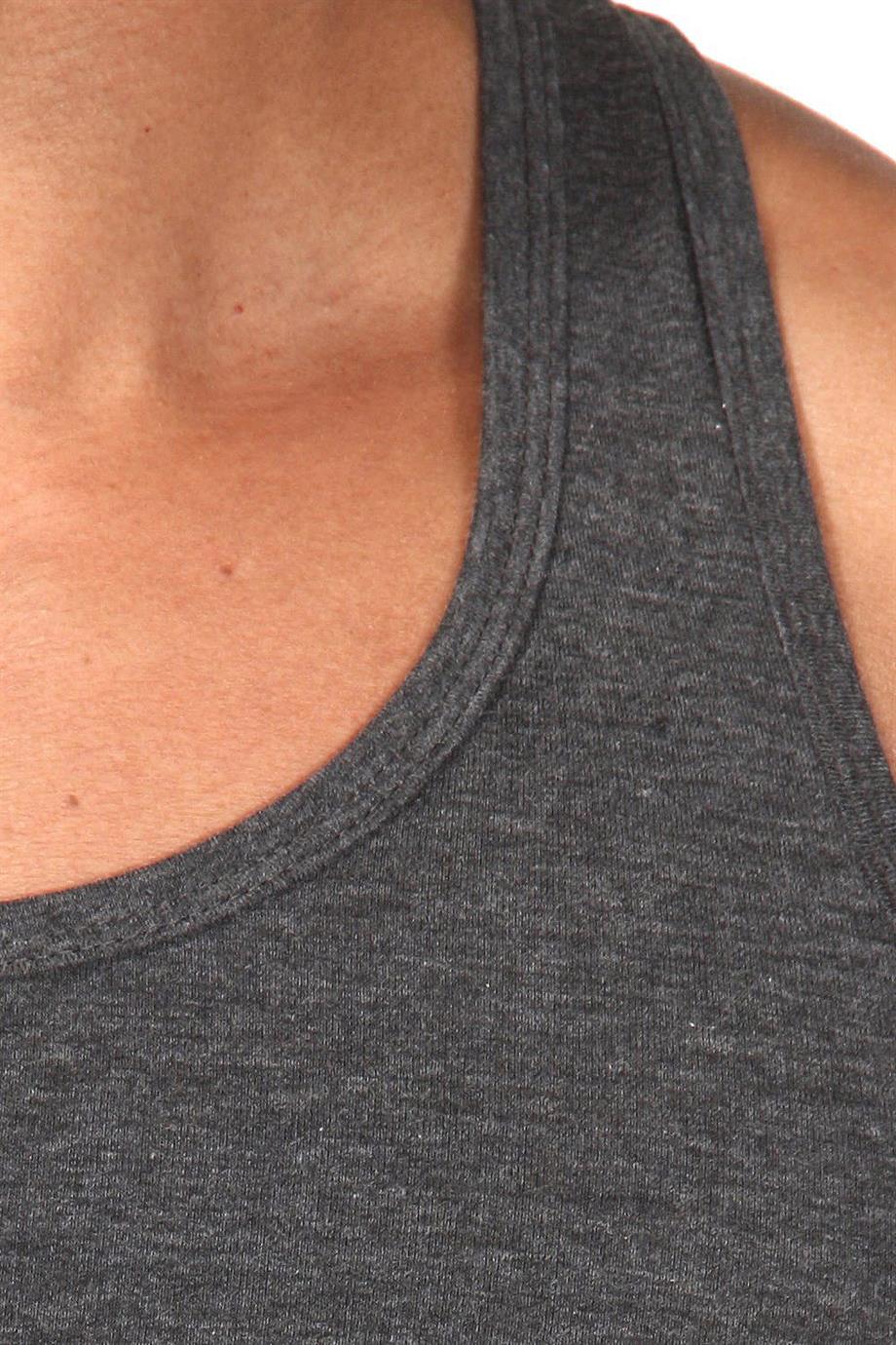 Темно-серая хлопковая майка-борцовка 3