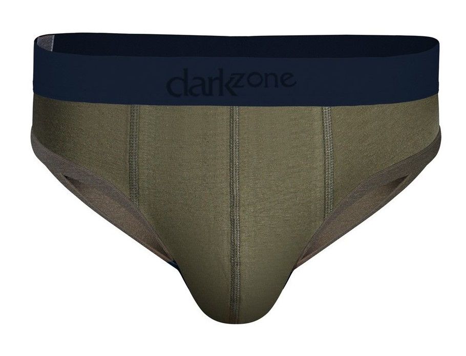 Мужские хлопковые трусы-брифы цвета хаки 1