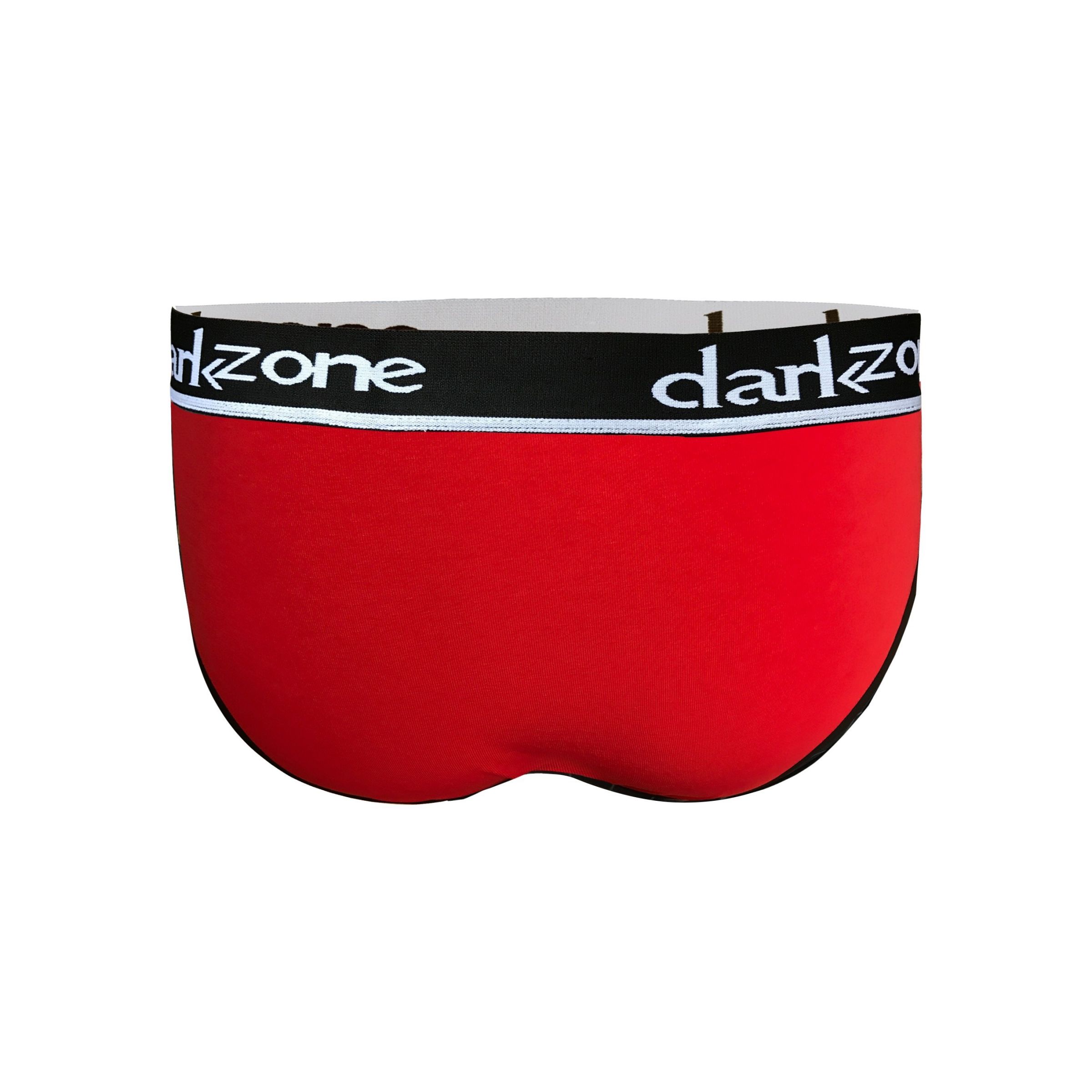 Красные мужские трусы-брифы с вырезом 5