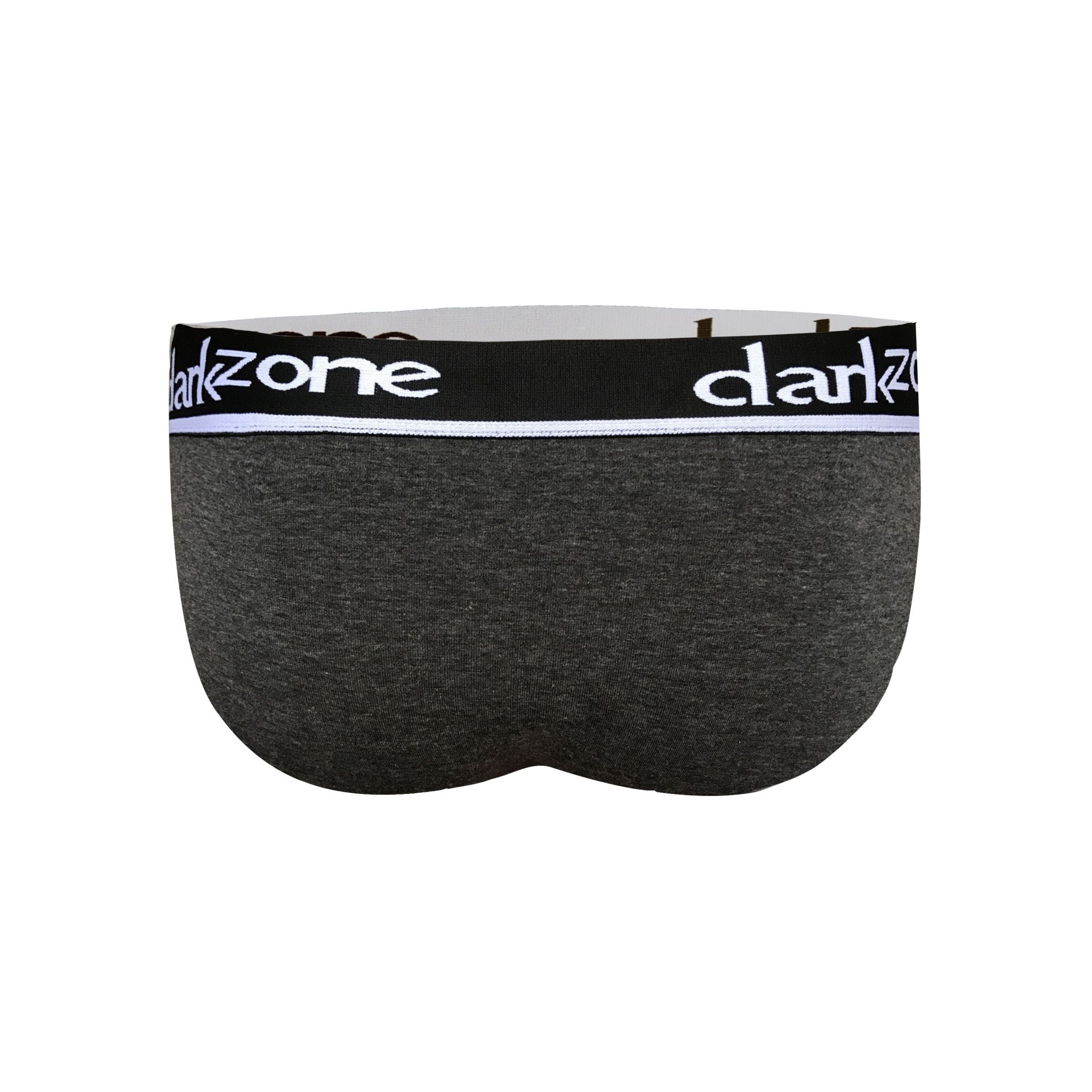 Темно-серые мужские трусы-брифы с вырезом 5