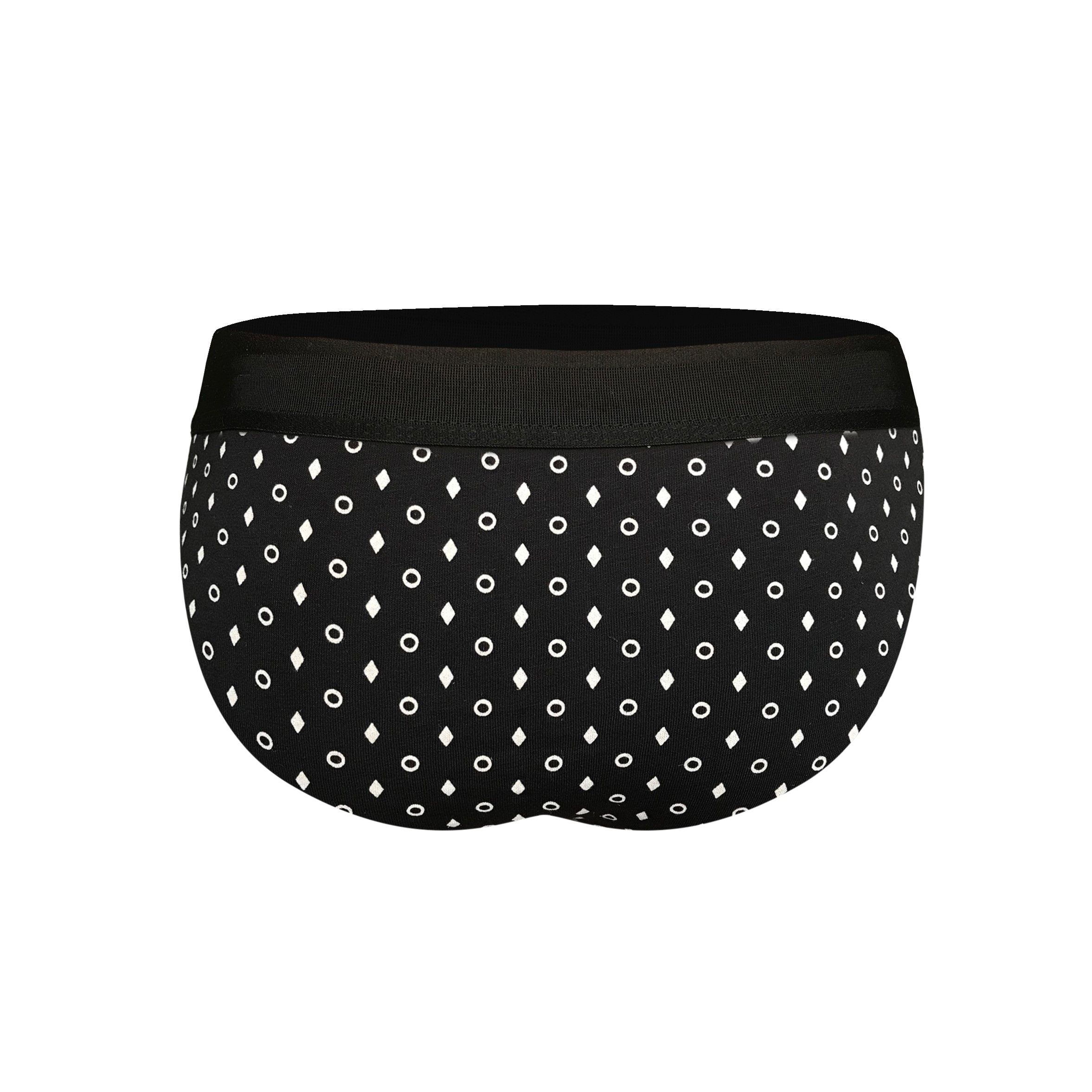 Черные хлопковые брифы с принтом и брендированной резинкой 2