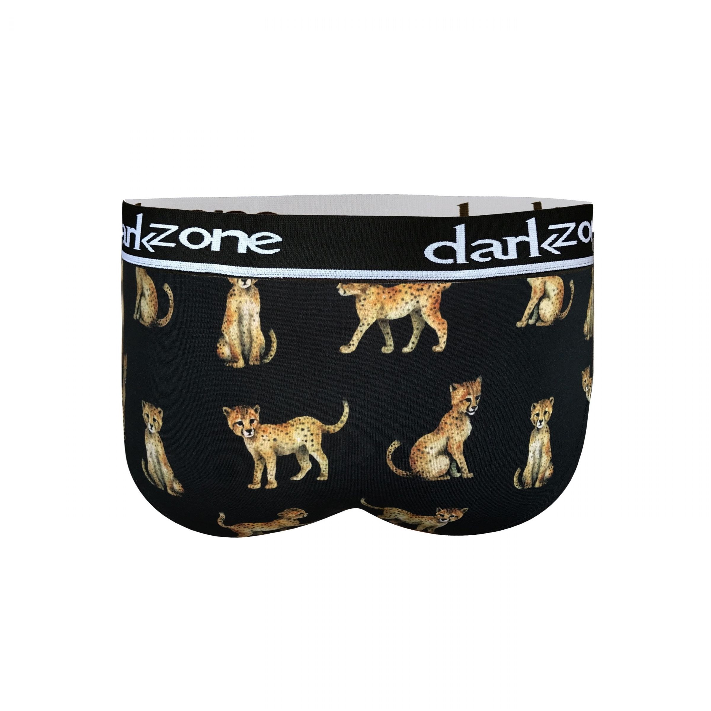 Черные трусы-брифы с принтом в виде гепардов 2