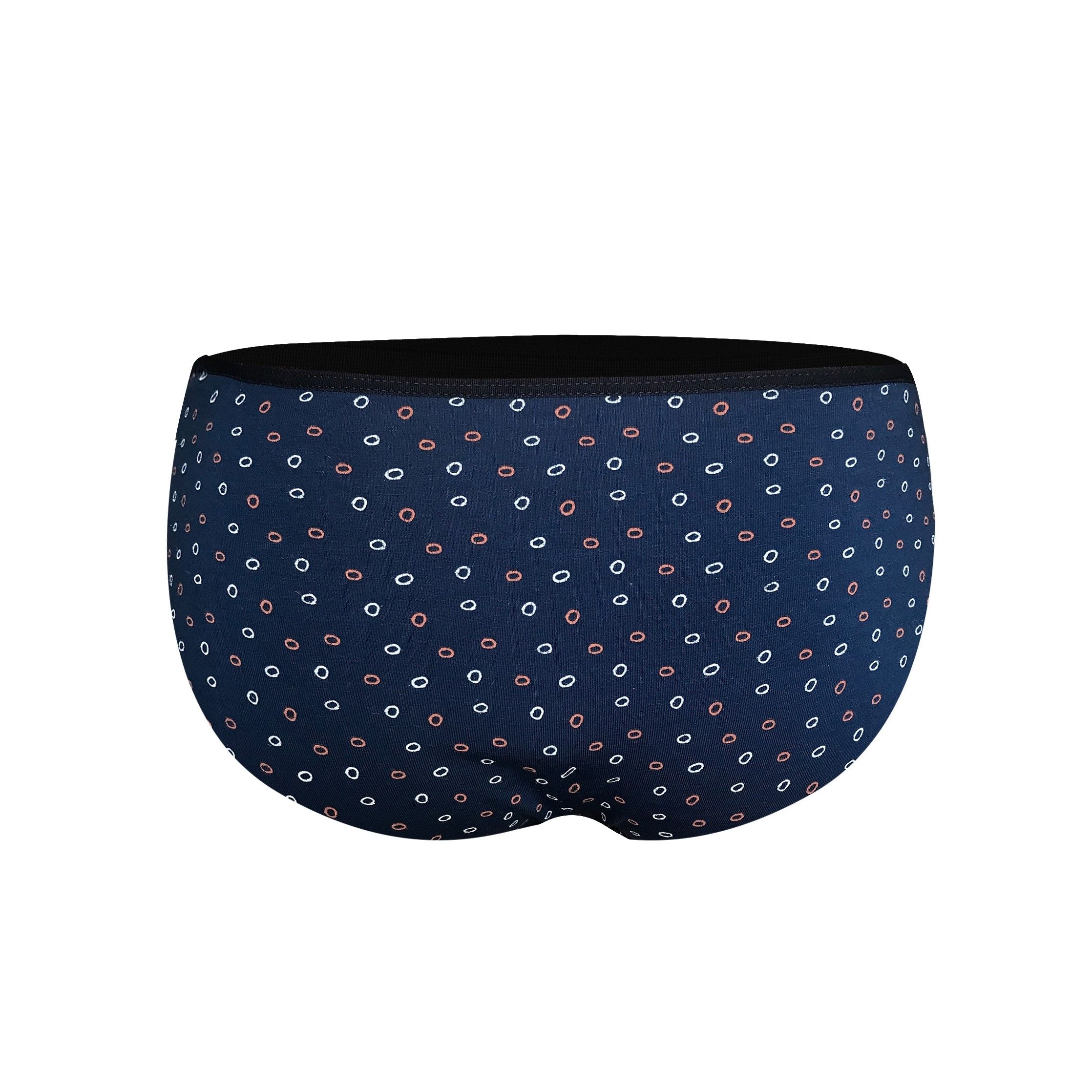 Темно-синие трусы-слипы с принтом в виде колечек 2