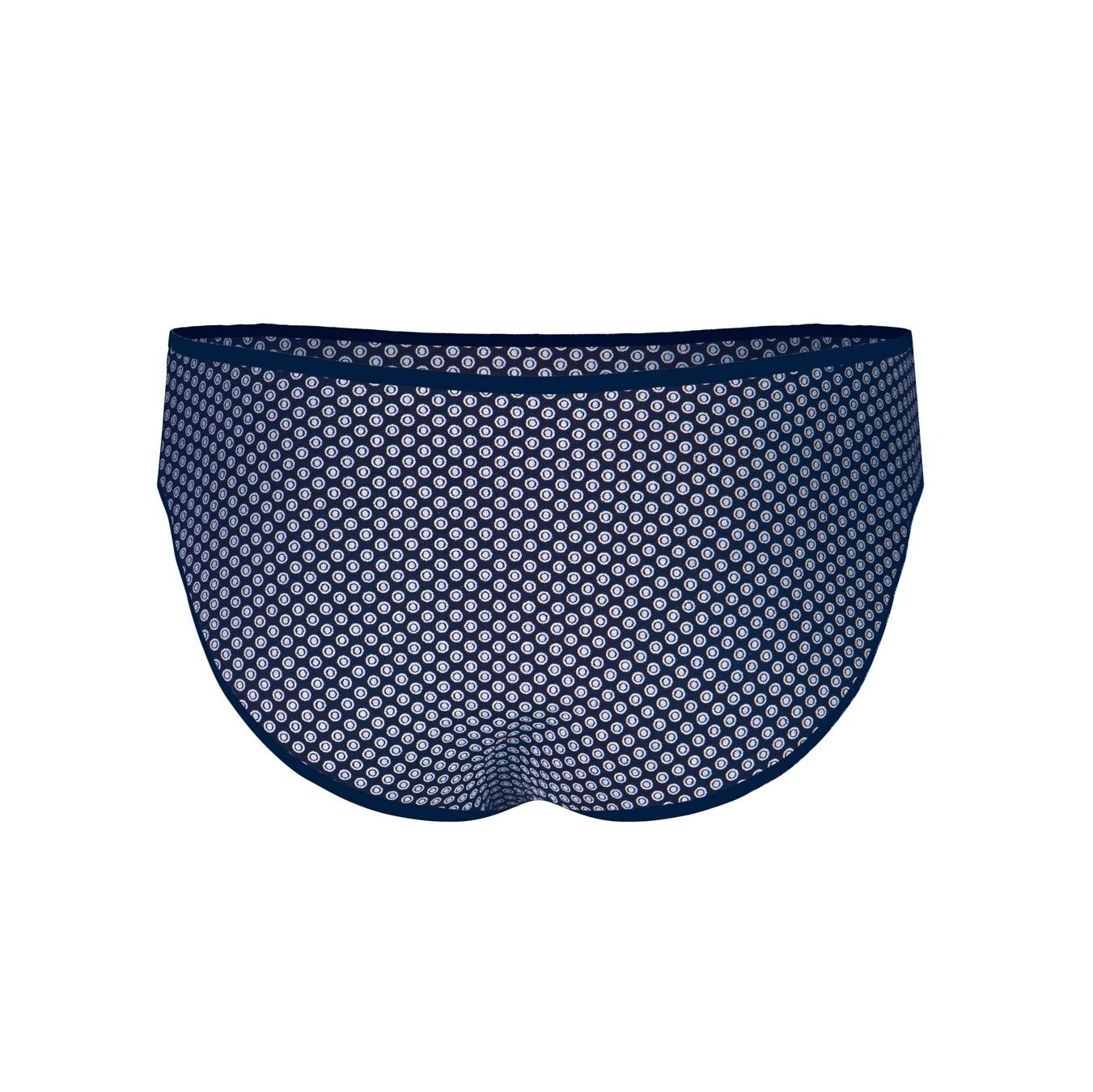 Темно-синие трусы-слипы в двойной горох 2