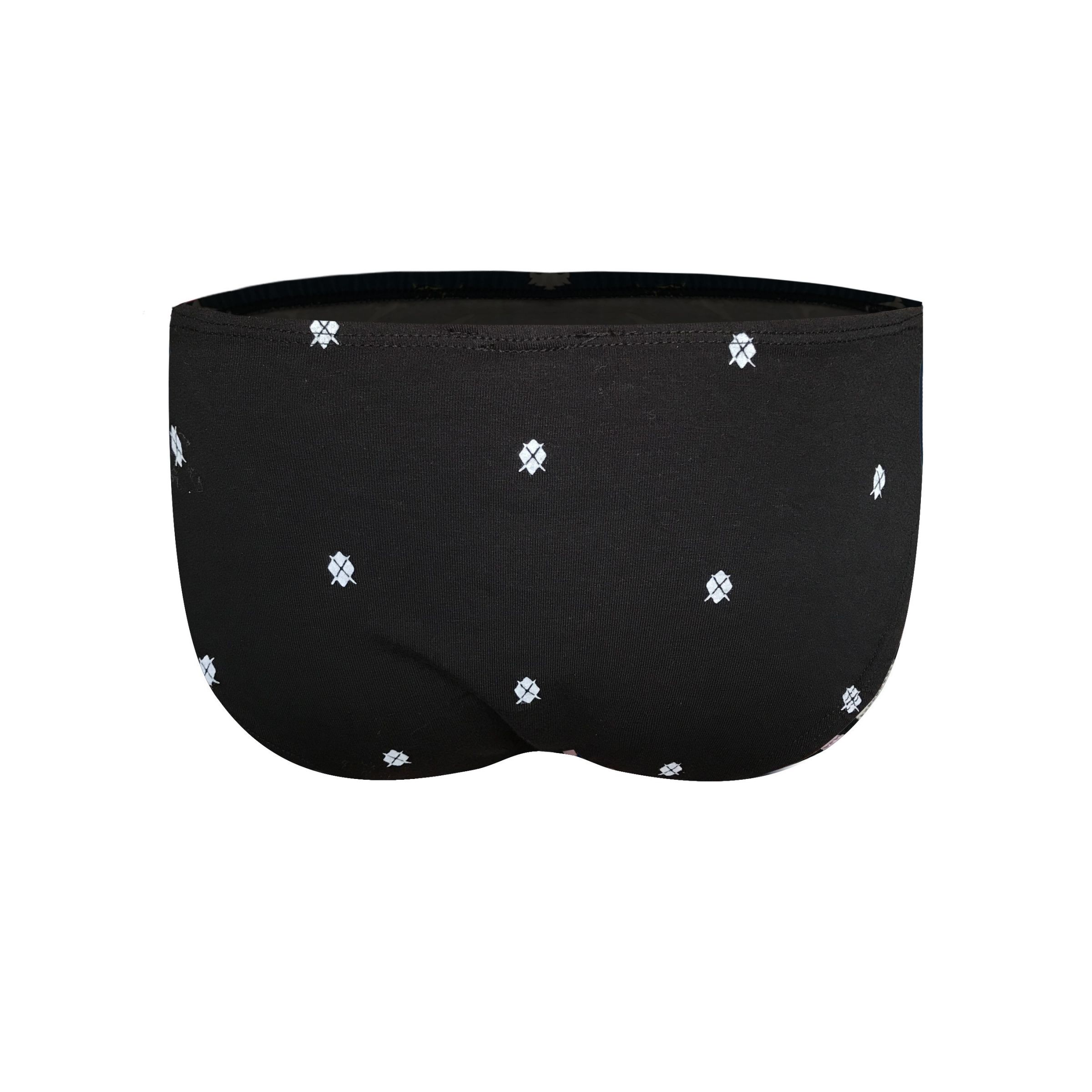 Черные мужские трусы-слипы с ромбовидным принтом 2