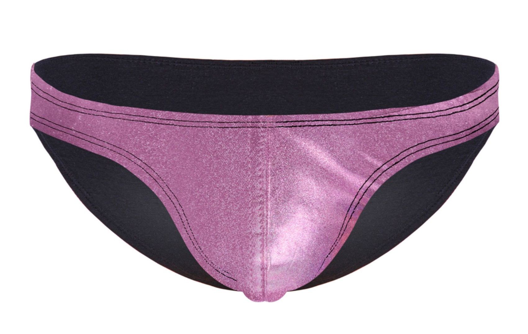 Мужские трусы-слипы с розовой передней частью 1