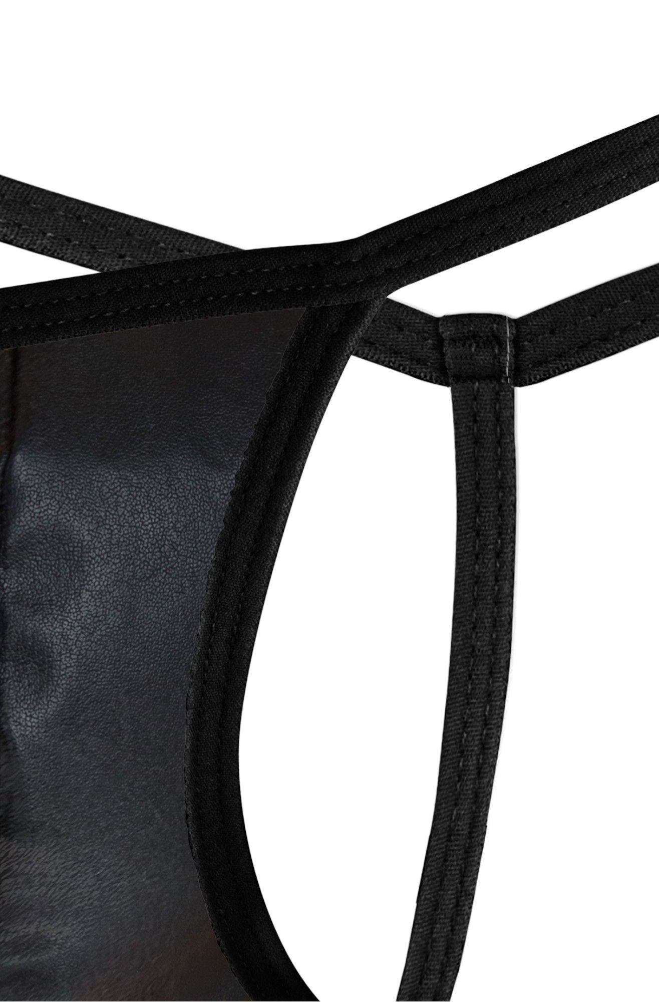 Черные мужские трусы-стринги Darkzone 3