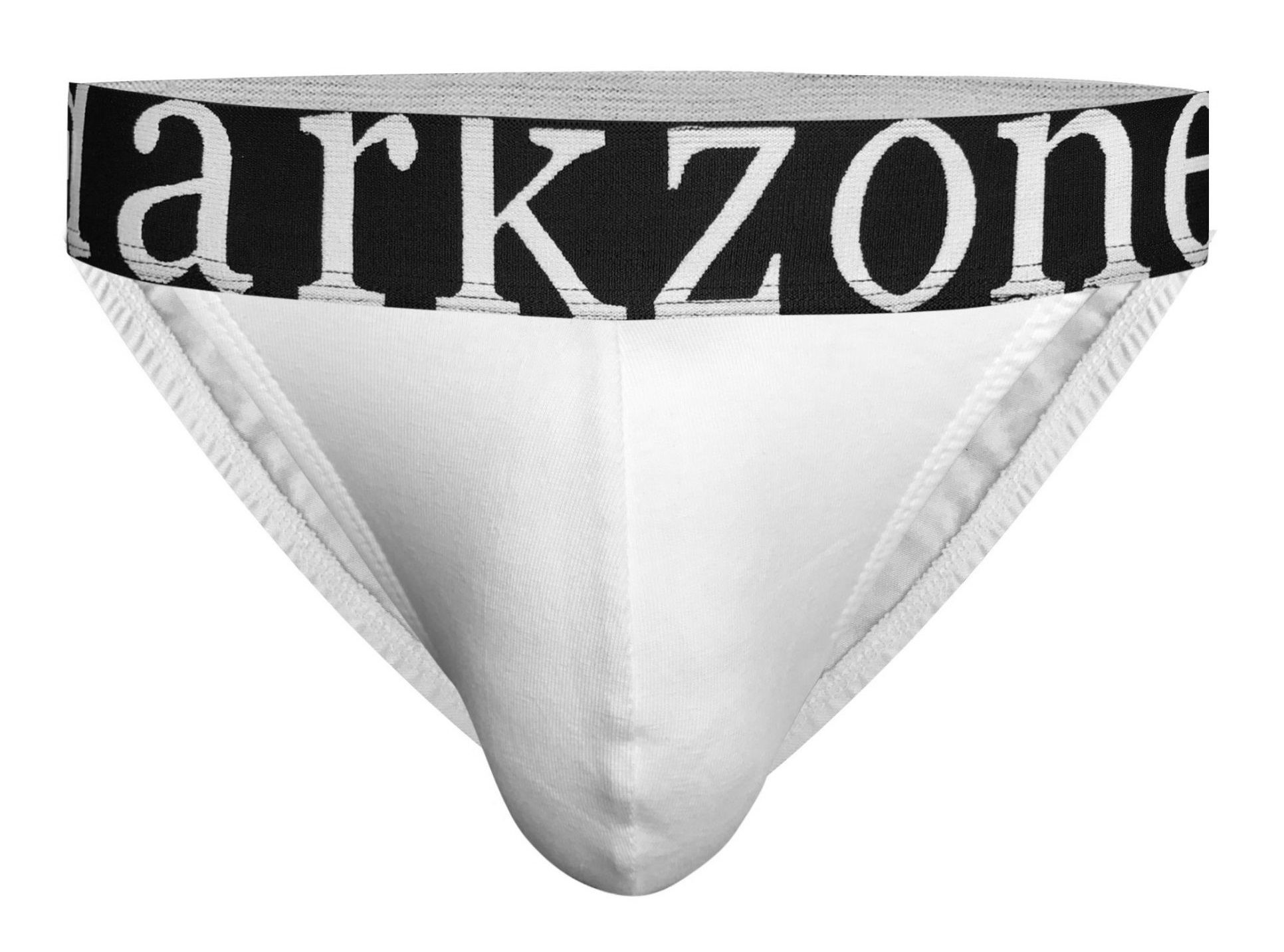 Белые мужские трусы с широкой брендированной резинкой 1
