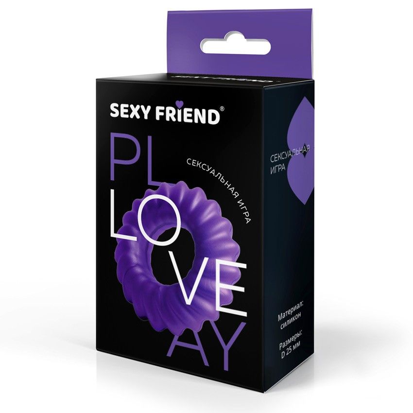 Фиолетовое фигурное эрекционное кольцо 3