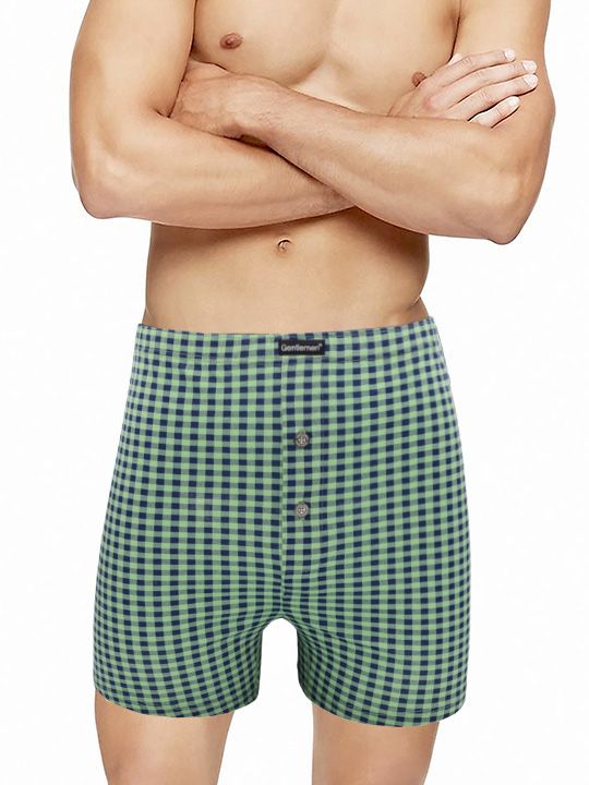 Мужские хлопковые трусы-боксеры в мелкую клетку 2