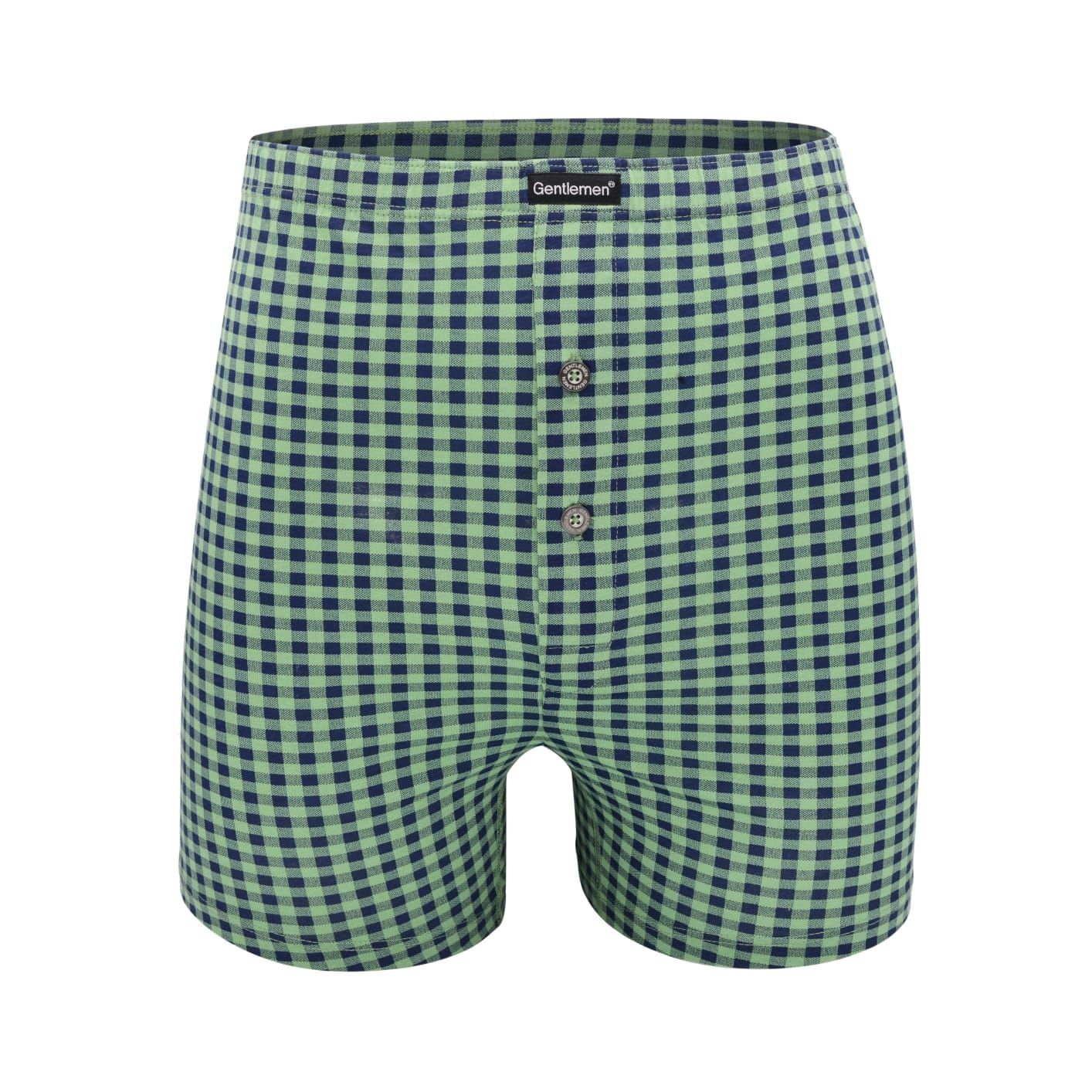 Мужские хлопковые трусы-боксеры в мелкую клетку 1