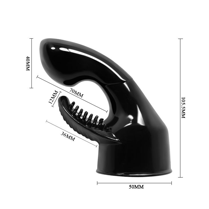 Черная насадка для wand-вибратора - 10,5 см. 4