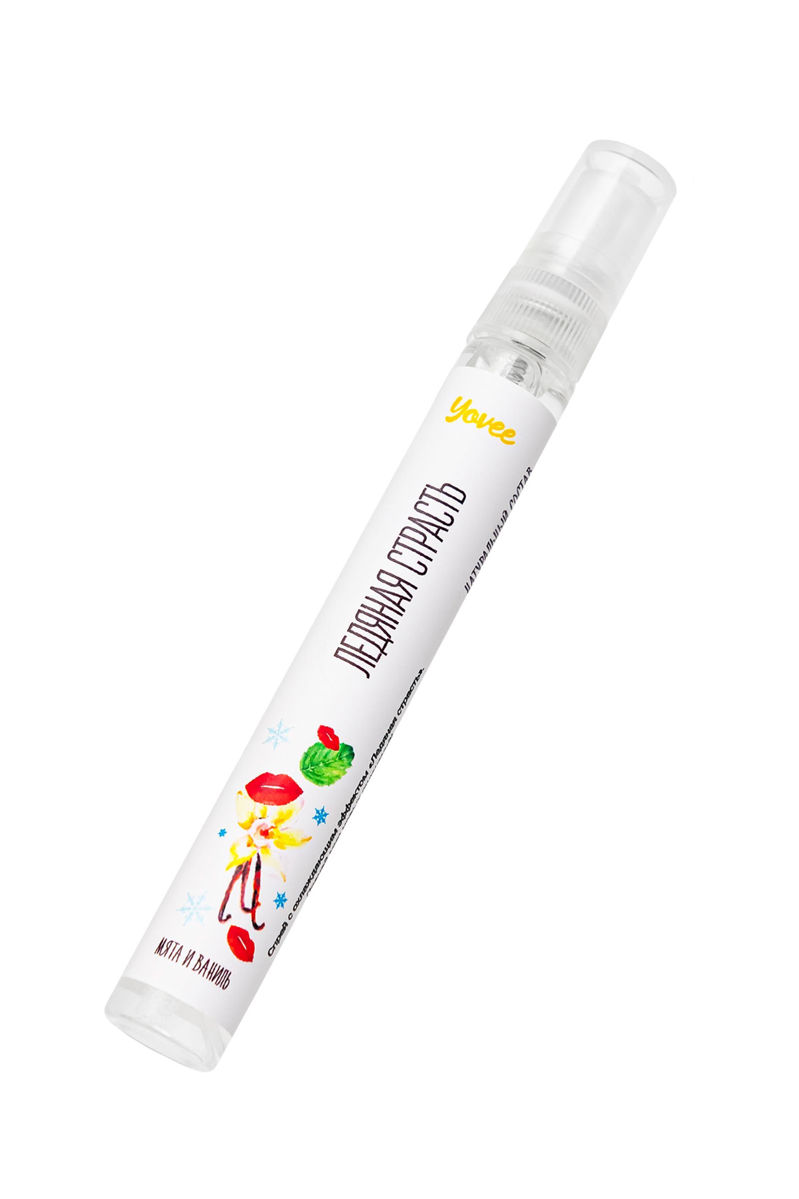 Охлаждающе-возбуждающий оральный спрей «Ледяная страсть» со вкусом мяты и ванили - 10 мл. 3