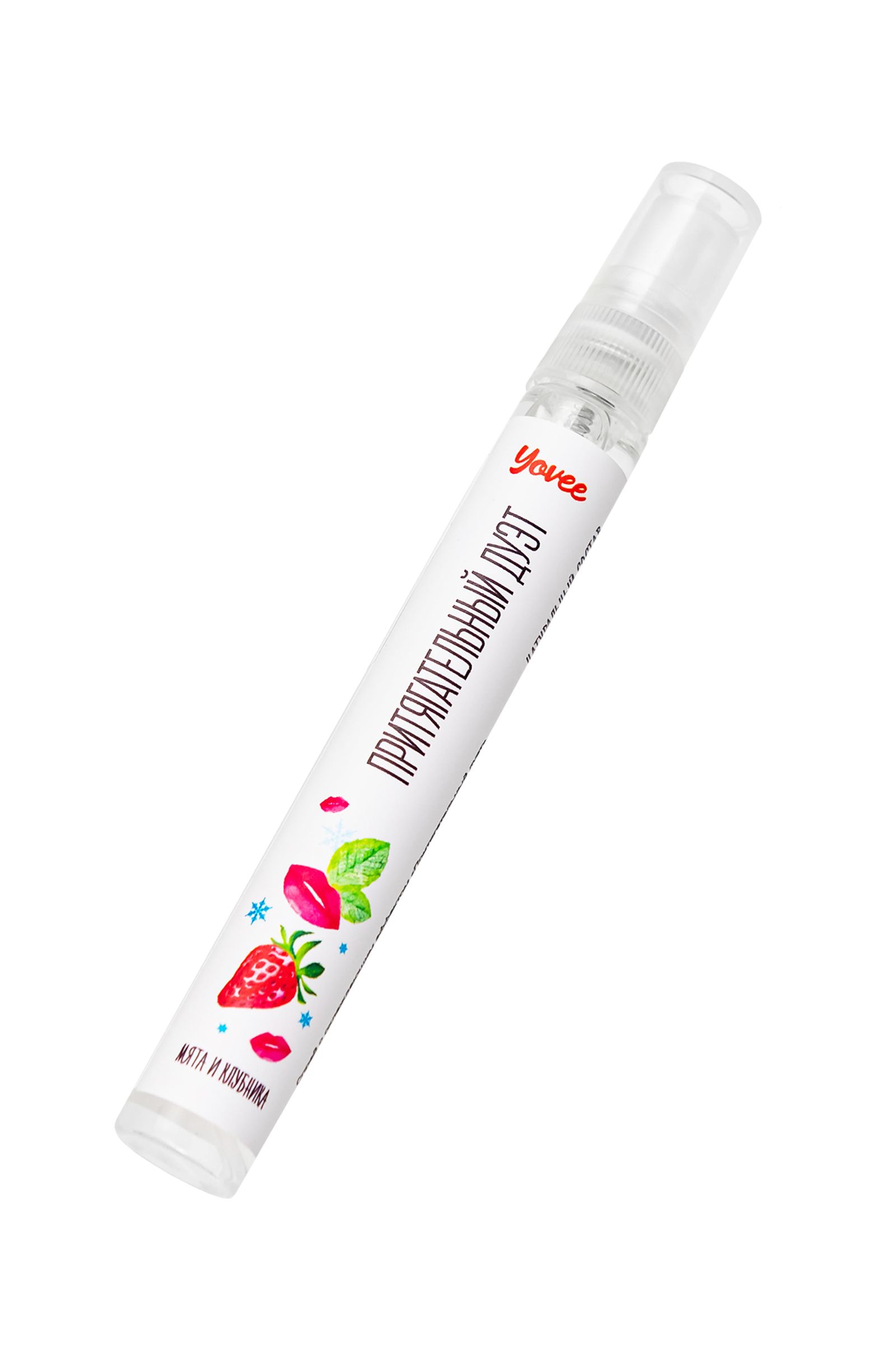 Охлаждающе-возбуждающий оральный спрей «Притягательный дуэт» со вкусом мяты и клубнки - 10 мл. 3