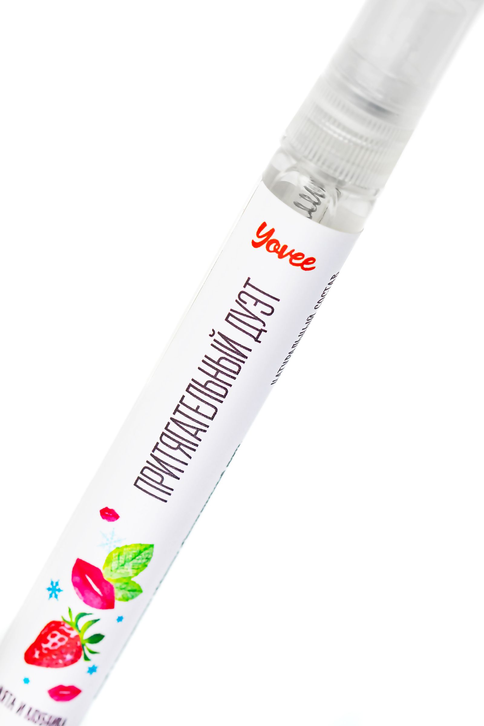 Охлаждающе-возбуждающий оральный спрей «Притягательный дуэт» со вкусом мяты и клубнки - 10 мл. 5