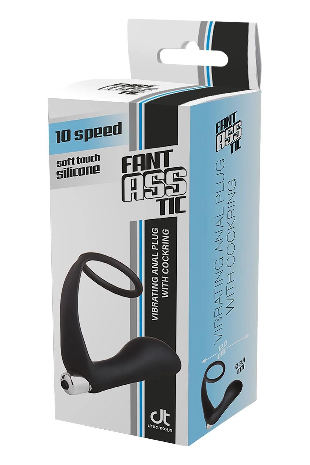 Черное эрекционное кольцо с вибропробкой Vibrating Anal Plug With Cockring 3