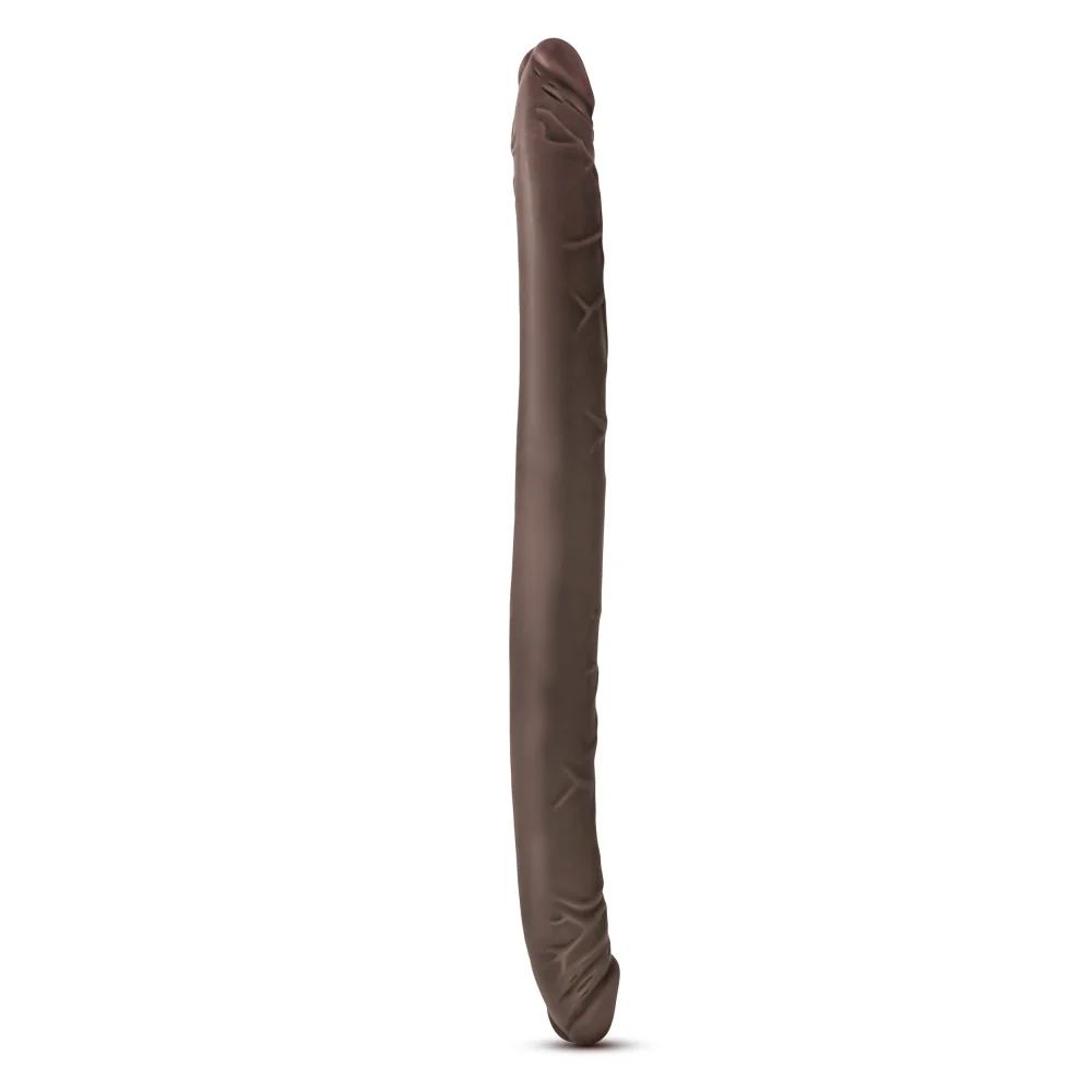 Коричневый двусторонний фаллоимитатор Chocolate 16-Inch Long Dildo - 41,5 см. 1