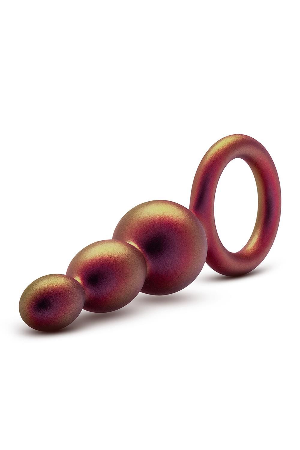 Массажер для анальной стимуляции цвета бронзы Matrix Beaded Loop Plug - 13,3 см. 2