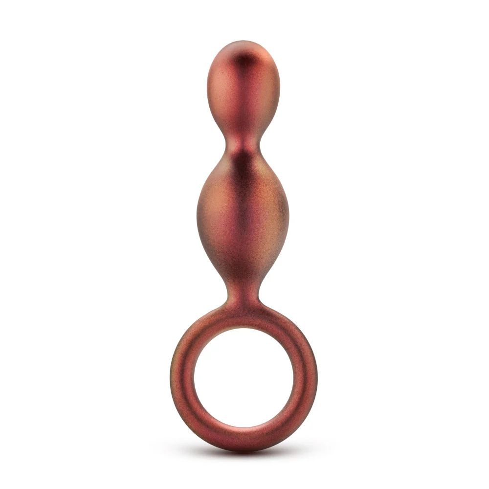 Коричневый анальный стимулятор Duo Loop Copper Anal Plug - 13,3 см. 2