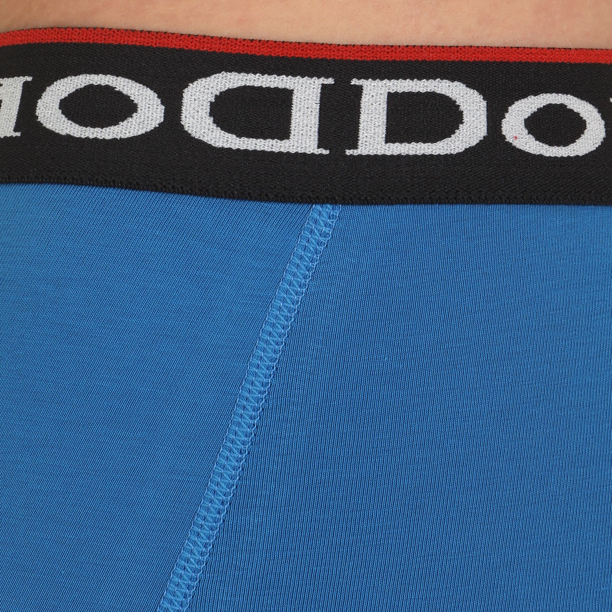 Синие мужские трусы-боксеры с пришивной брендированной резинкой 4