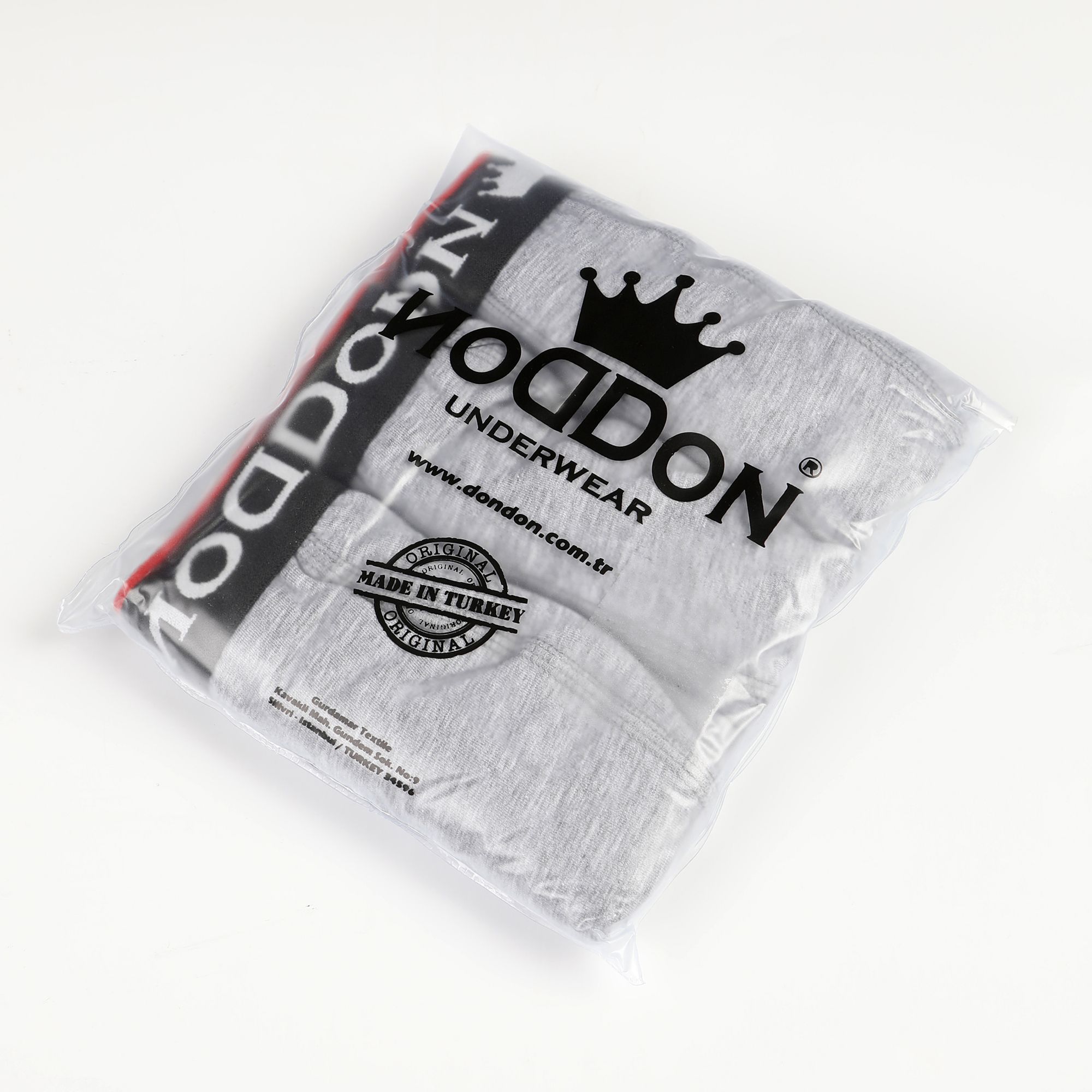 Набор из 3 серых меланжевых трусов-боксеров DonDon 7