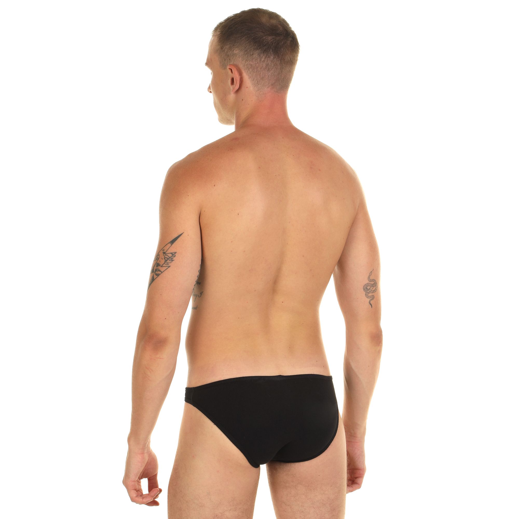 Черные мужские трусы-слипы с низкой посадкой 3