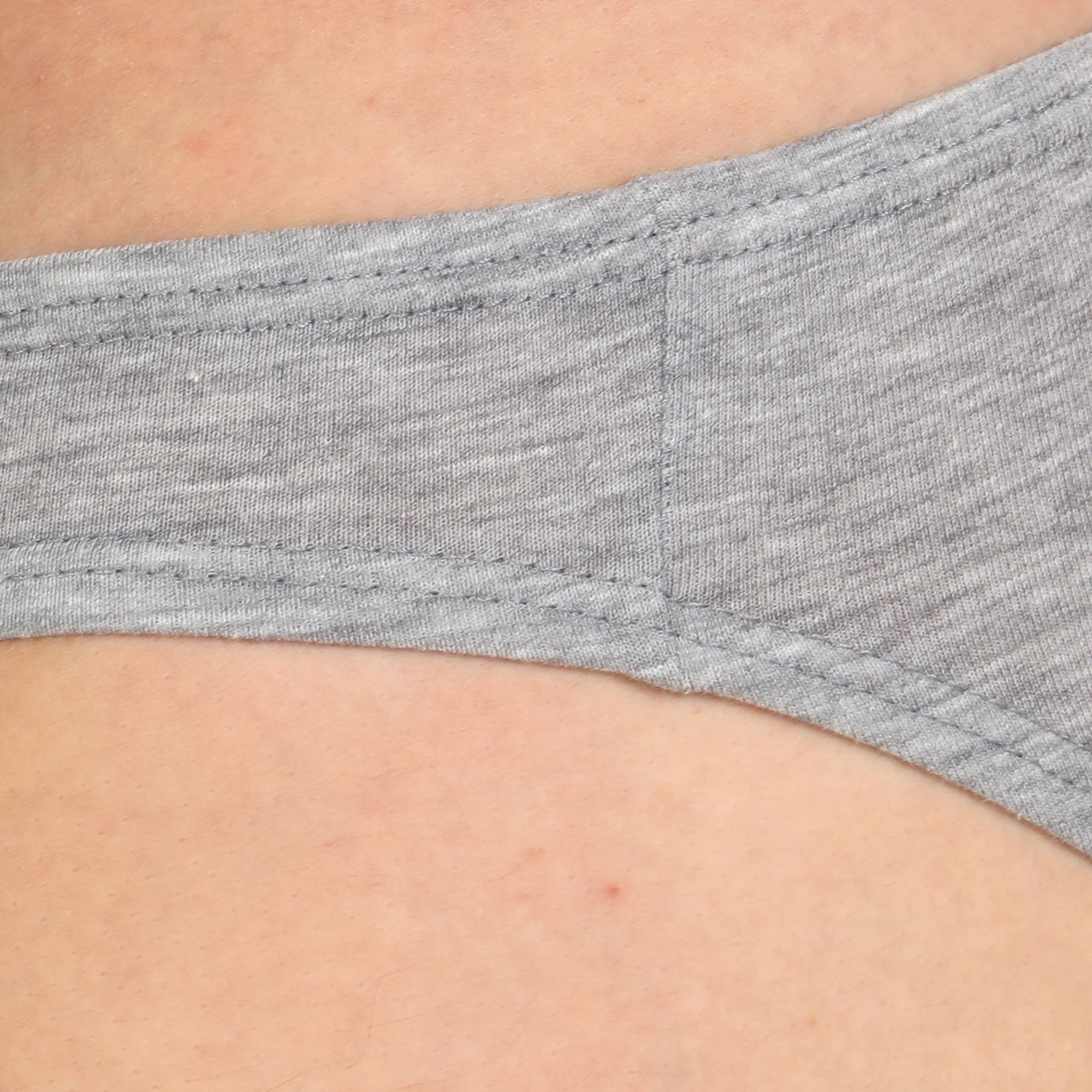 Серые меланжевые мужские трусы-слипы с низкой посадкой 4