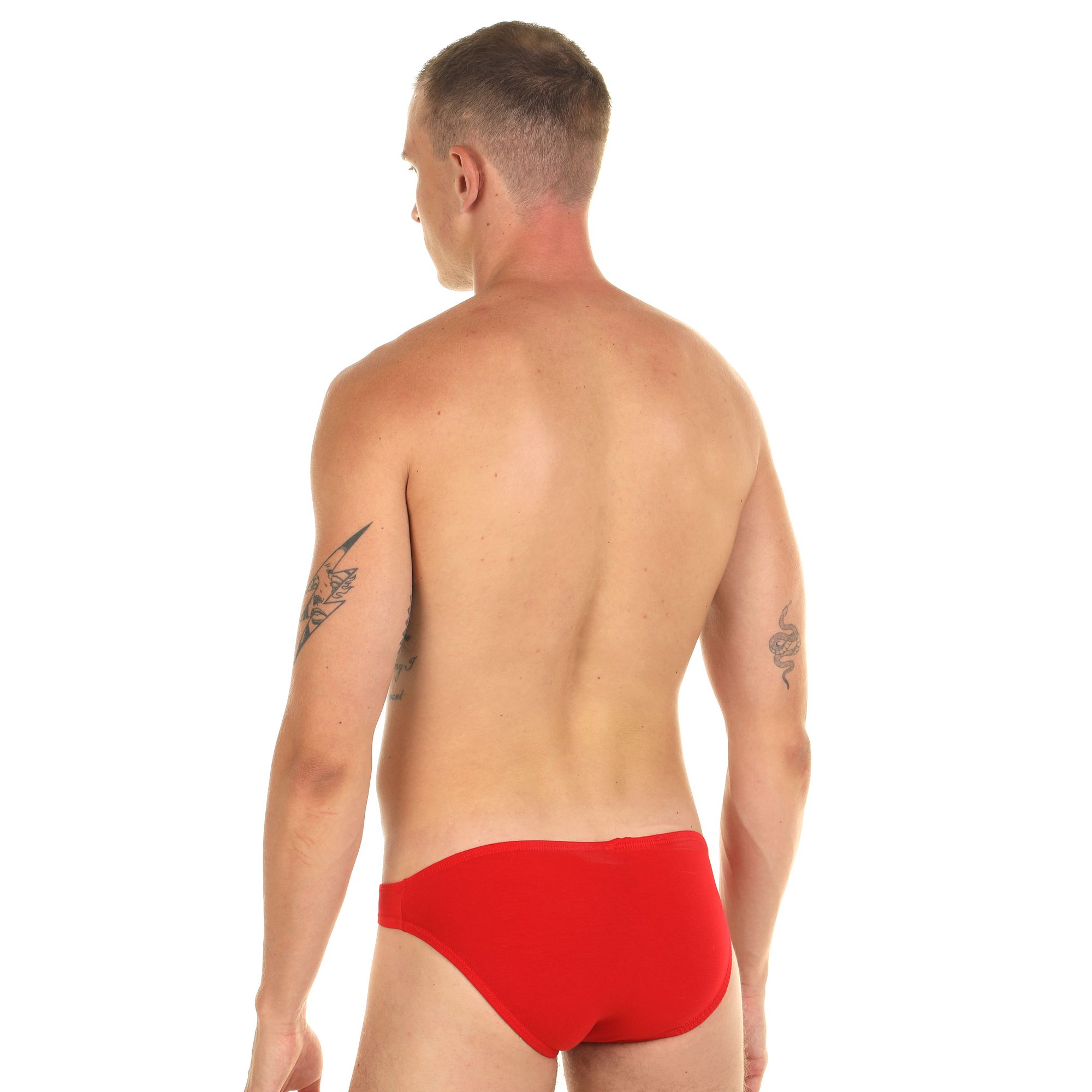 Красные мужские трусы-слипы с низкой посадкой 3