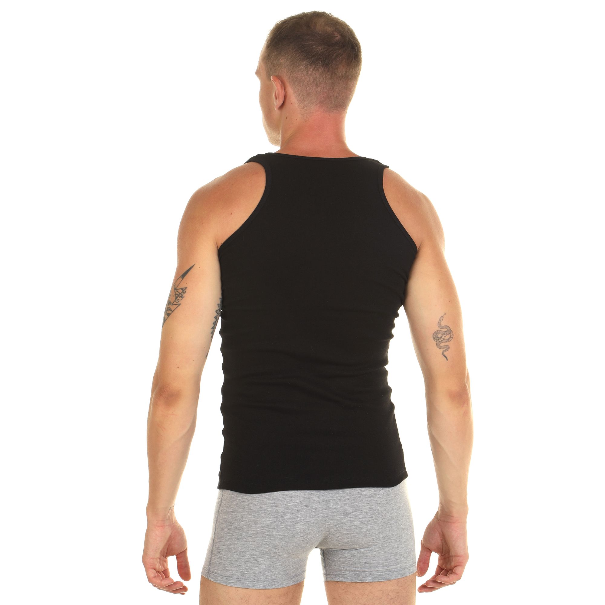 Мужская хлопковая майка-борцовка 6