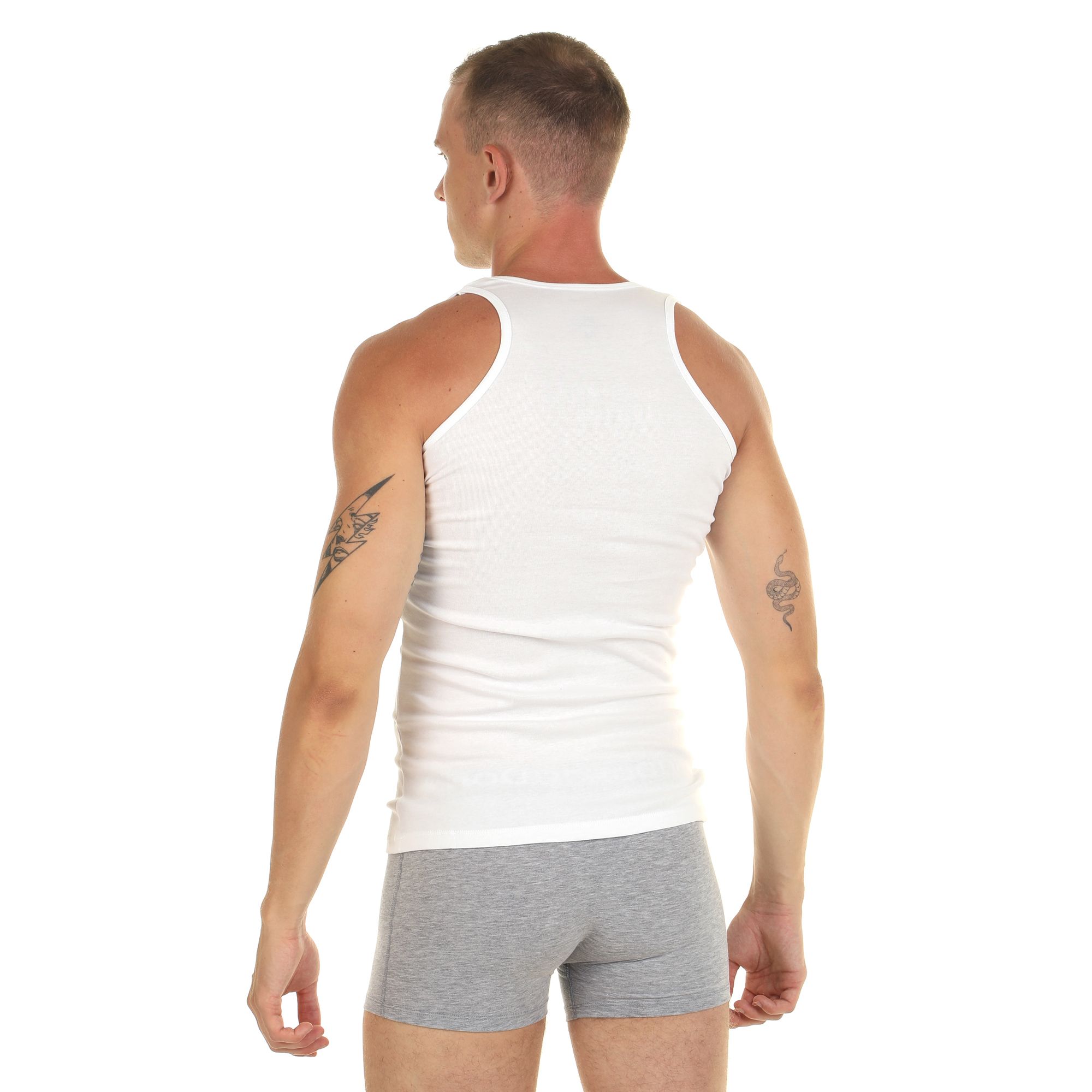 Мужская хлопковая майка-борцовка 4