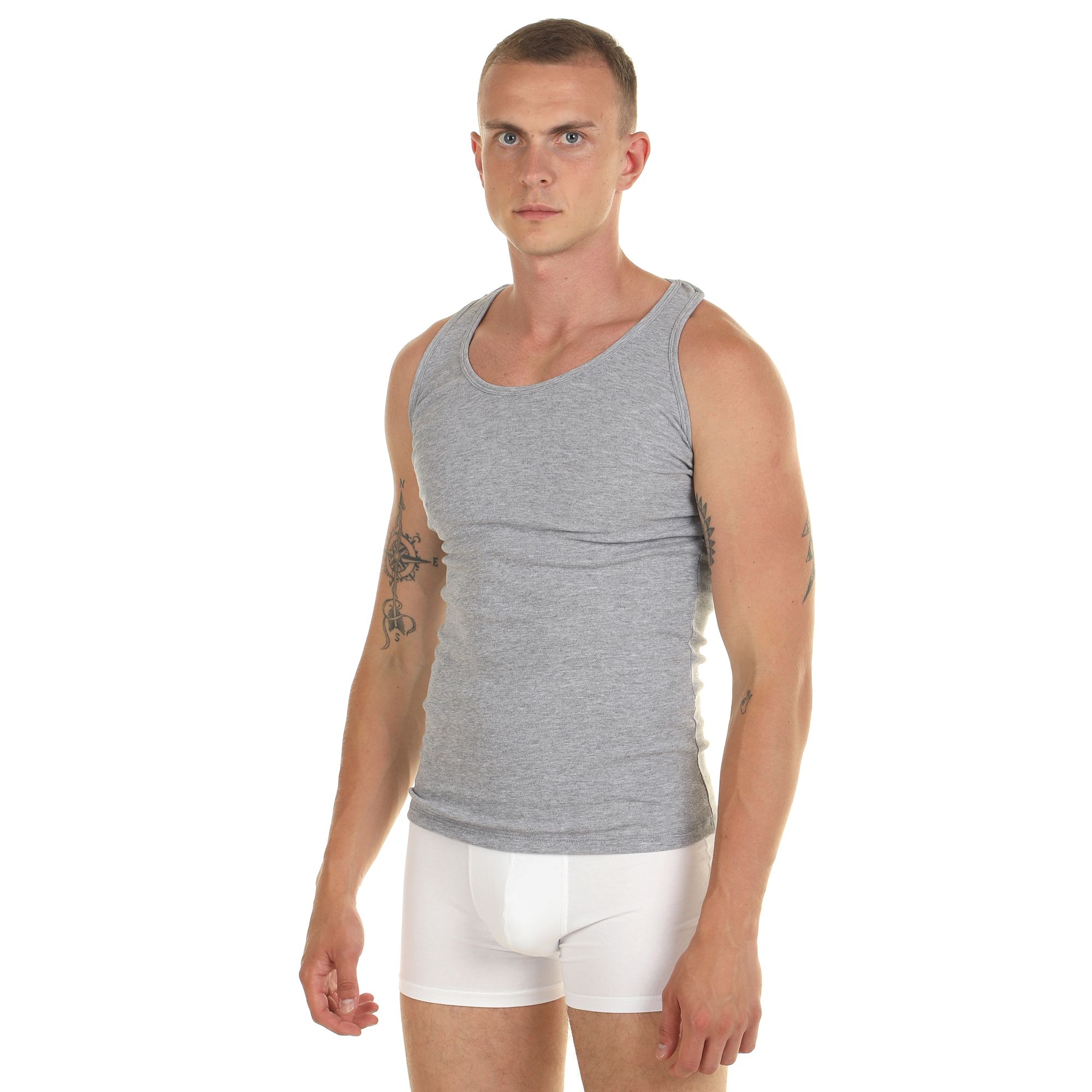 Мужская хлопковая майка-борцовка 1