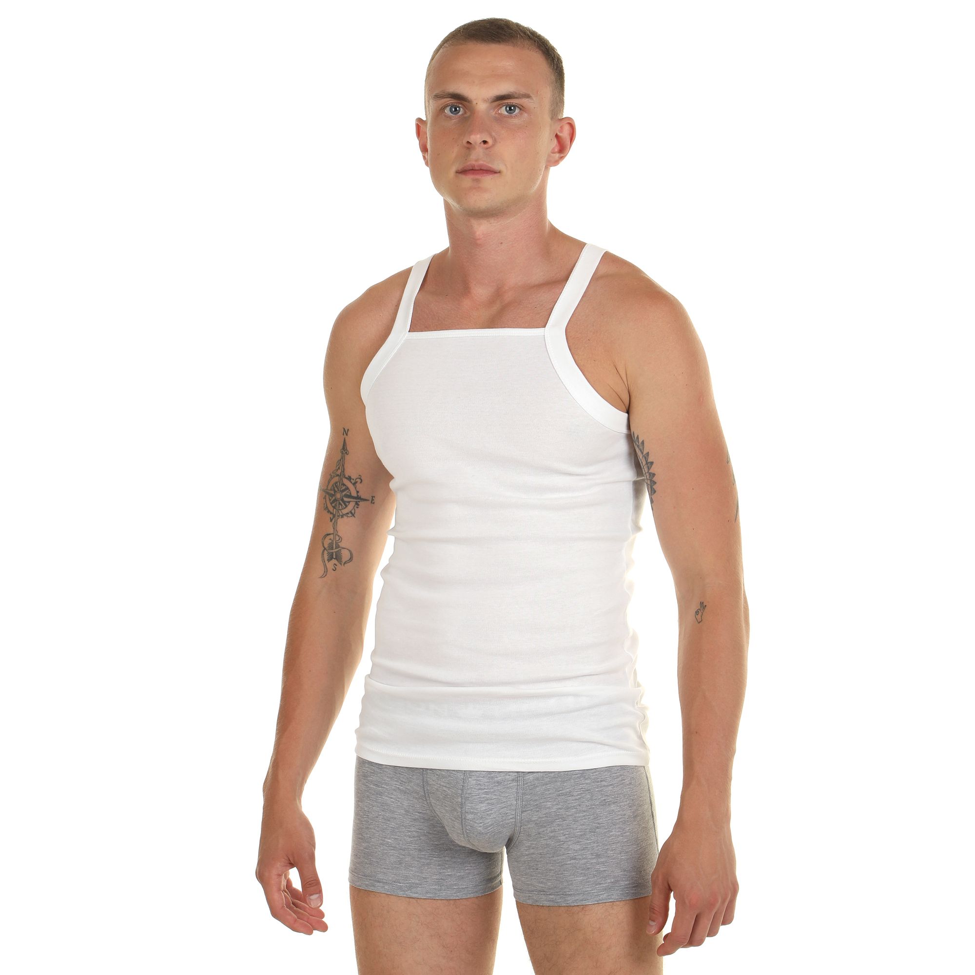 Мужская майка на узких бретелях 4